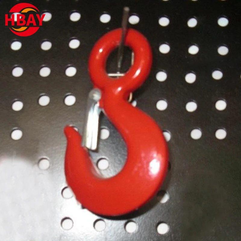 forged 320a lifting eye hoist hook with safety latch Lifting Chain Sling Lift Hook For Sale