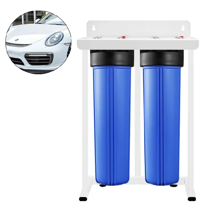 0 TDS 20 Inch Double Mixed Bed DI Resin Softening Filters DI Wash Spotless Water Filter System For RV Car Washing