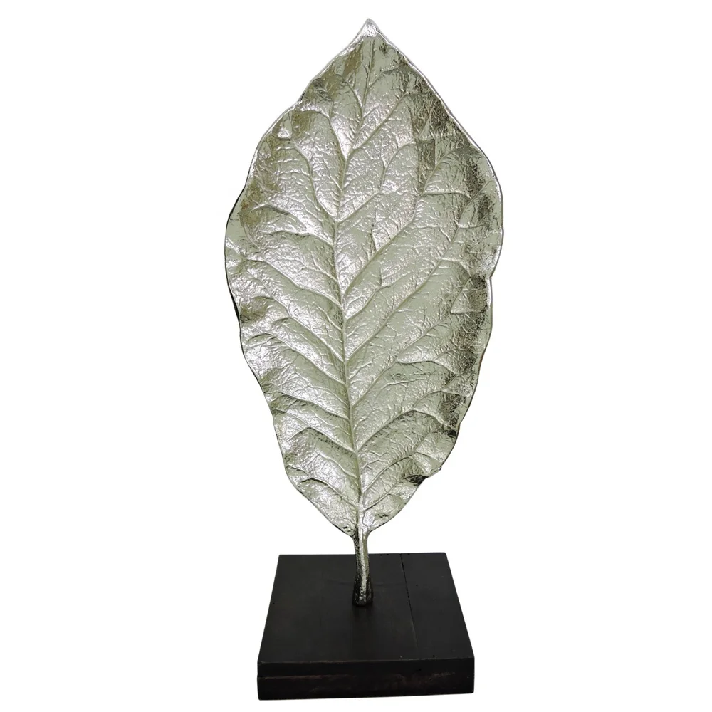 Алюминиевые домашние декоративные предметы с мраморной основой Роскошные Настольные скульптуры из никелированного алюминия