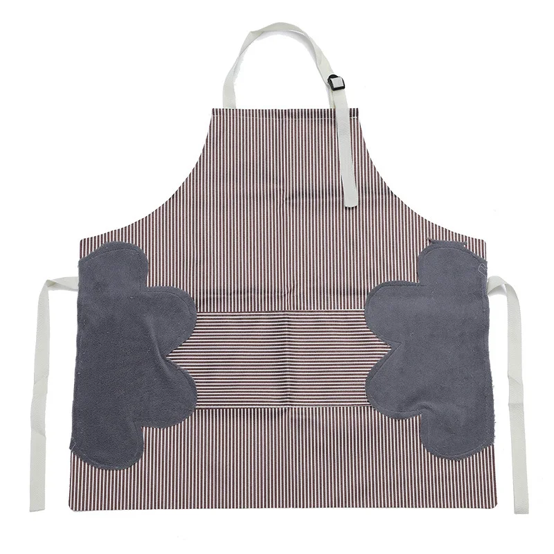Custom Logo Washable Waterproof Cooking Apron with Adjustable Neck Straps Women Cleaning Bib Aprons