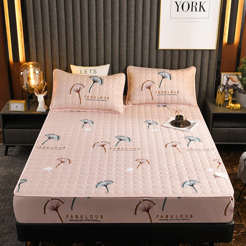 Printed Quilted Fitted Mattress Pads Cover Bed Cover Cheap Mattress Protector Cover Washable Mattress Covers Protectors