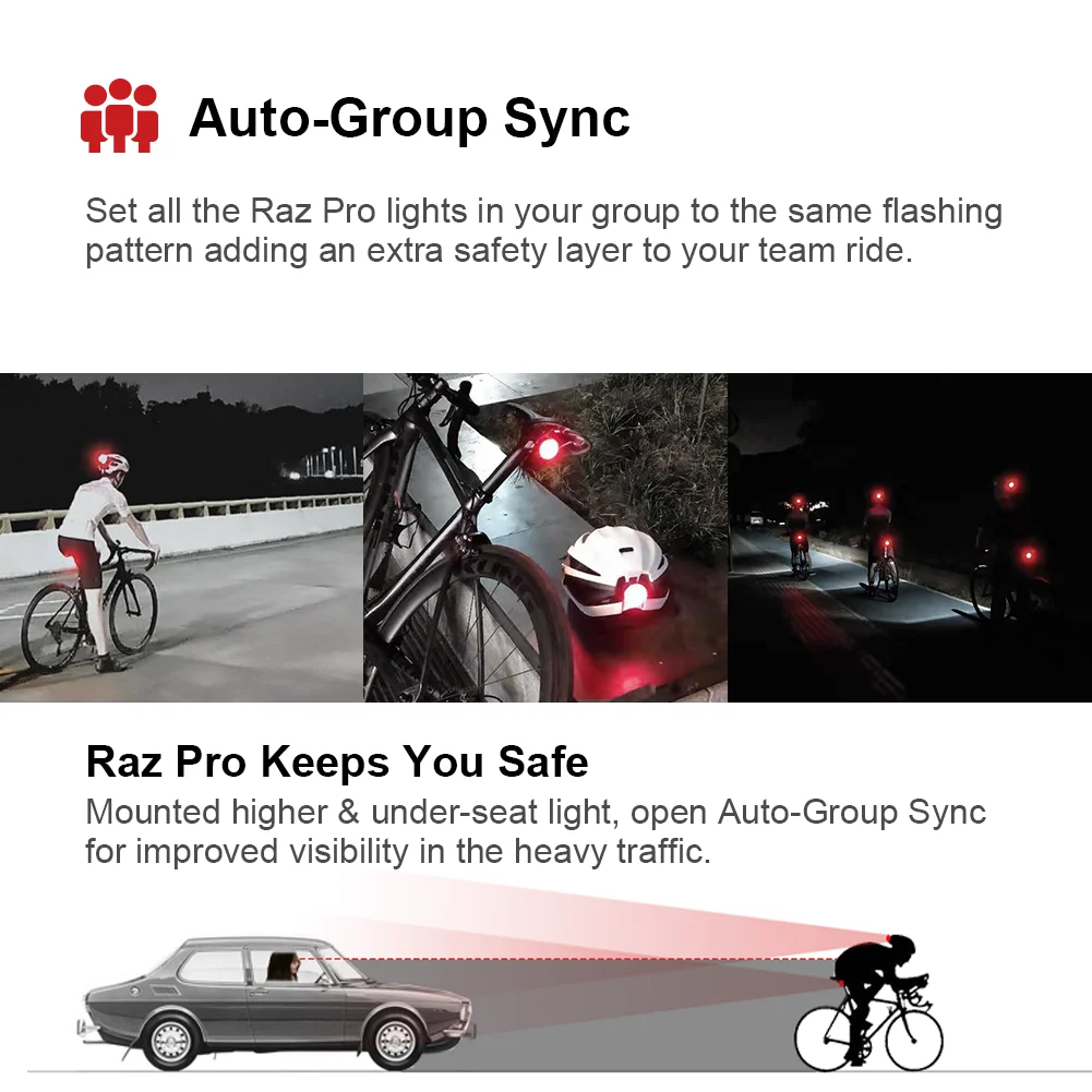 
Rechargeable Bike Accessories Smart LED Bicycle Tail Light Set Bike Light 