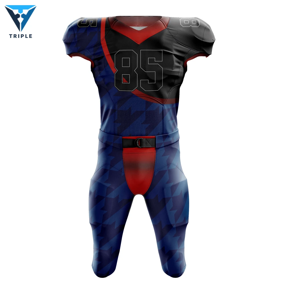 Professional customized team american football uniforms wholesale actual combat reversible american football jersey