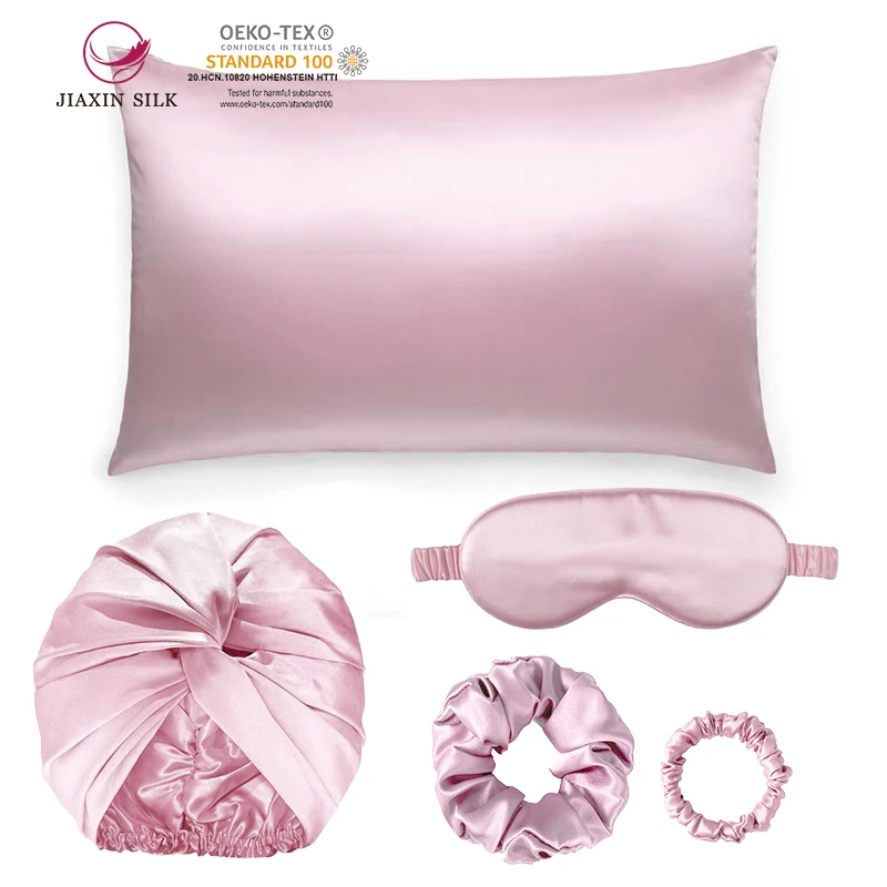 custom box 100% Mulberry silk satin pillowcase double side 19 Momme silk pillow case with zipper