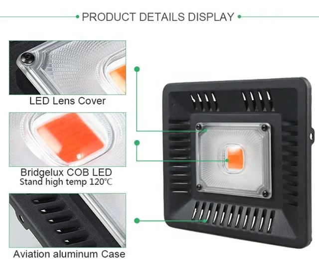 Professional Agricultural Grow Lamp IP65 Greenhouse farming grow lights diy indoor Hydroponic farming grow led light 100W