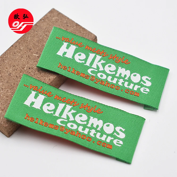 
High Grade Wholesale Custom Self Adhesive Polyester Fabric Woven Label for Garment 