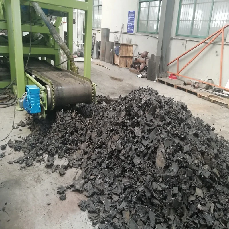 TDF TDA rubber shredder shredding machinery waste tyre machine tire recycling plant