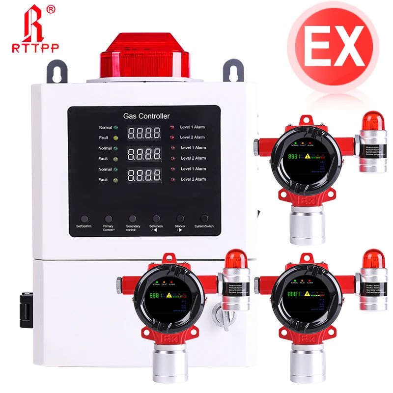 RTTPP Fixed Combustible Gas Detector LEL / LPG / EX / COMB / Natural / CH4 / Methane Flammable Gas Content Leak Alarm Monitor