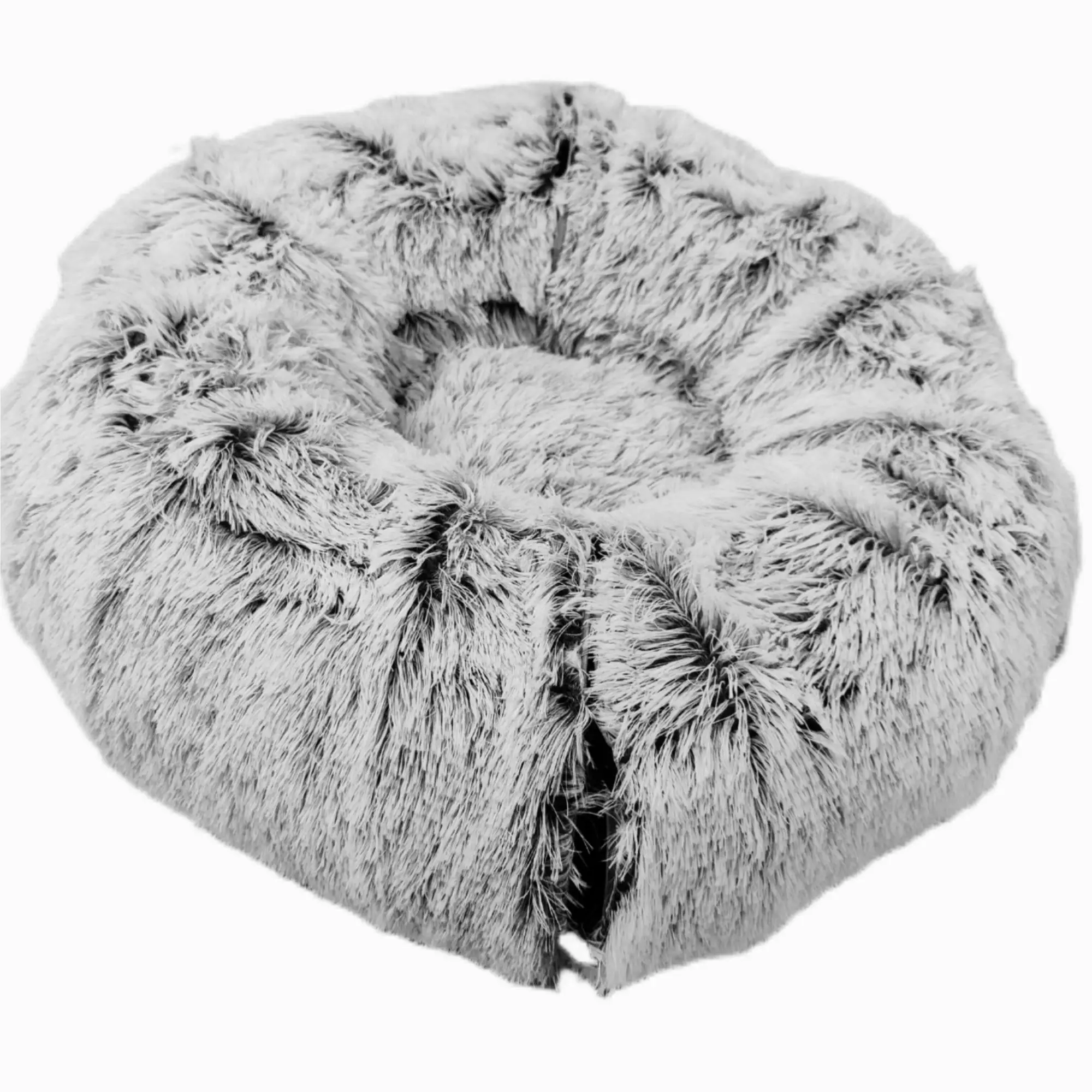 Light Gray Pet Sleep Soft Nest Cat Dog Comfort Plush with White Ball to Play Easy to Open&Fold Indoor Outdoor Great Sleeping Bed