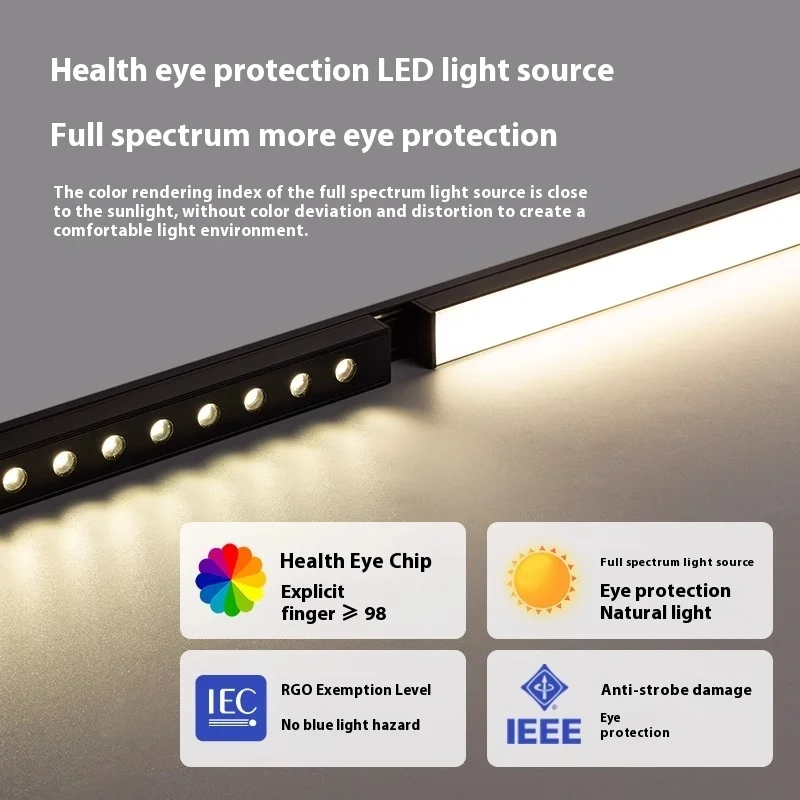 Modern Design DC 48V Surface Mounted 4 Installation Methods White Led Cob Magnetic Track Rail Lighting System For Project