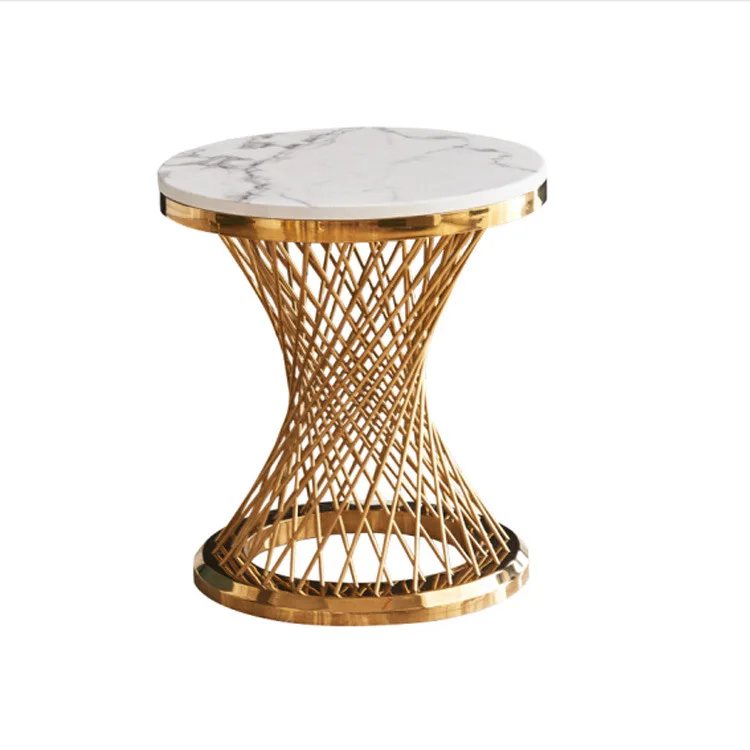 Wholesale Modern Stainless Steel Round Silver Mirror Dining Table for Events