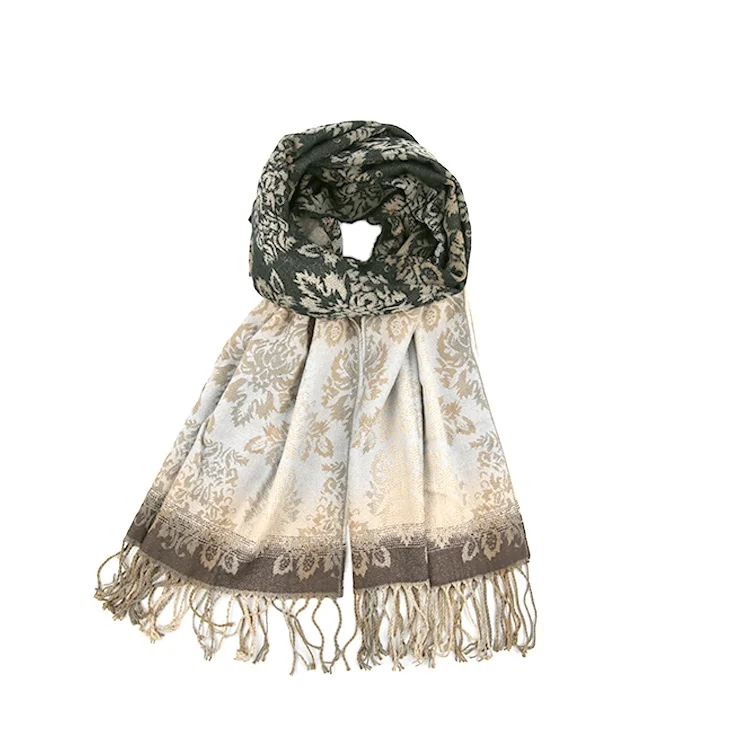 Ladies Acrylic Tapestry Jacquard Blanket Scarf Pashmina