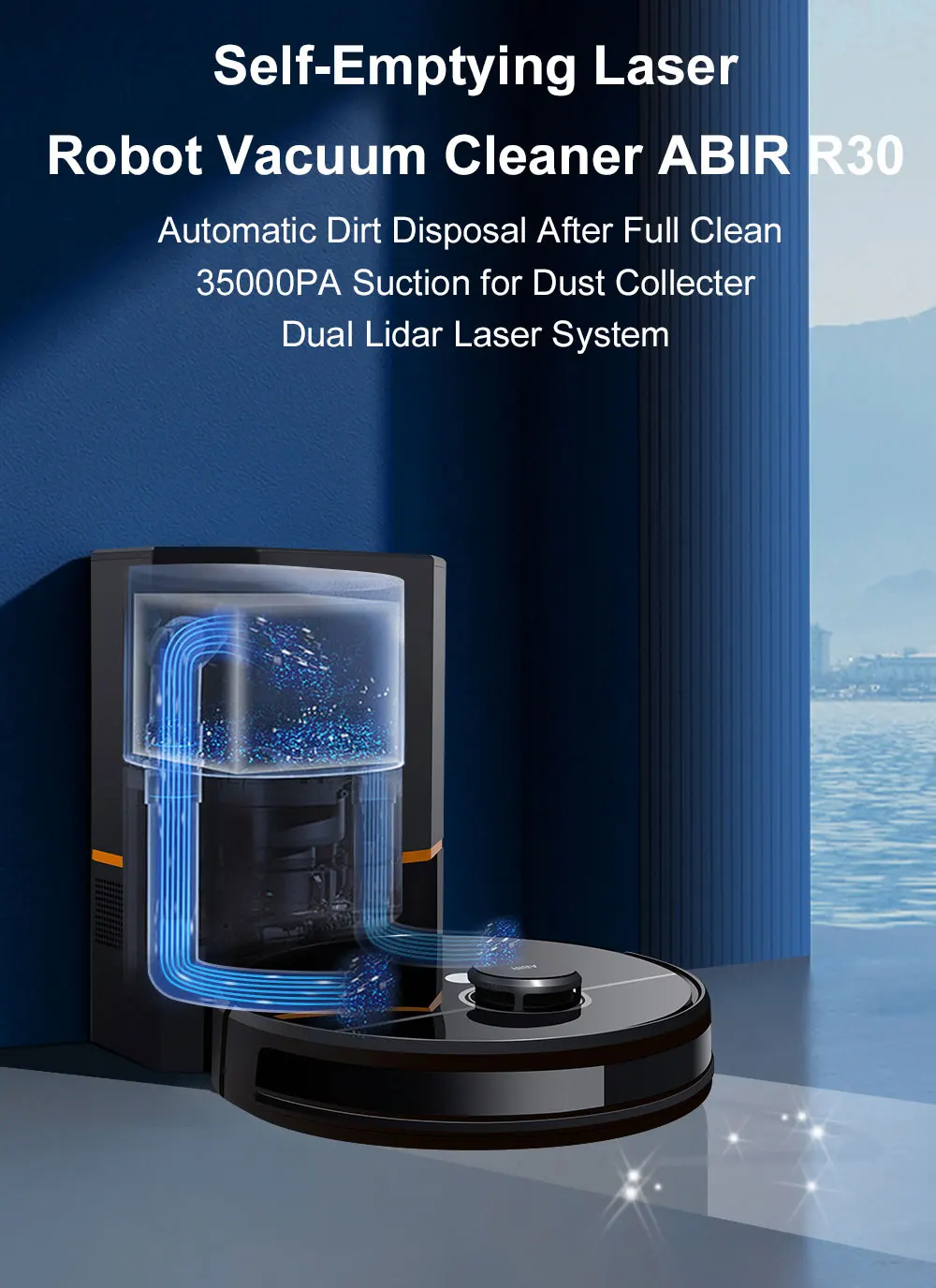 X8 PRO+ Robot Vacuum Cleaner & Mop Combo, Self Empty, Laser Lidar Navigate, Multi-floor Map,5000KPa, 180Min Run