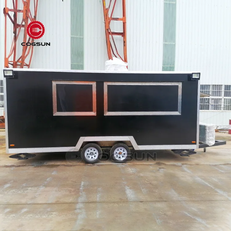 Cogsun Food Trailer Equipment Air Conditioner Bar Station Mobile Shop Boutique Trailer Food Truck Ready To Ship Coffee Trucks