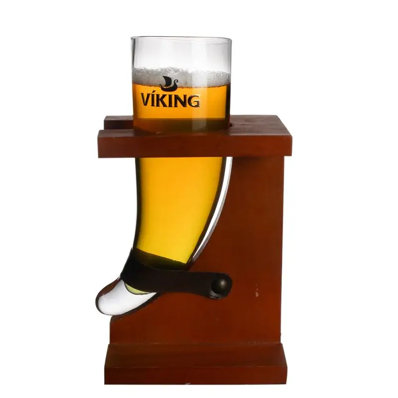 Jaton Stock High Quality Wooden Stand Beer Glass Horn