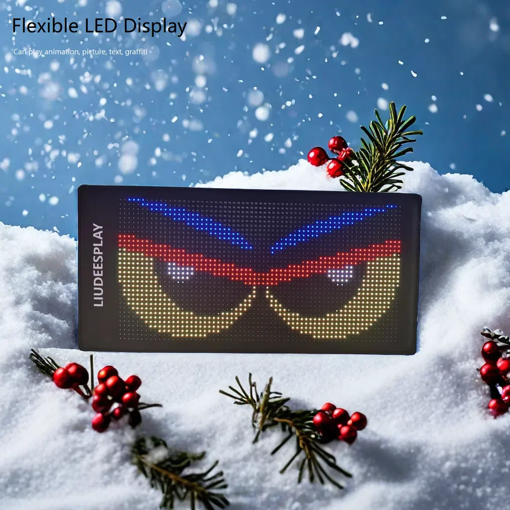 LIUDEESPLAY LED Sign For Car Flexible LED Display Rear Window Animation Matrix With Custom Text APP Programmable Board
