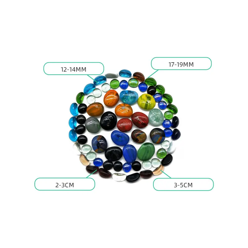 Yuhua Stone Bulk Polished in Various Colors Natural Garden Aquarium Landscape Pattern Glass Beads River Cobble Paving Stone