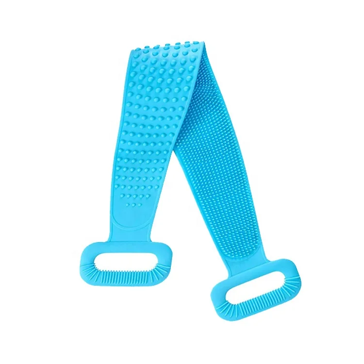 Double-sided Silica Gel Bath Brushes Sponges Wearable Silicone Bath Towel  Back Brush Scrubber Rubbing Body Massage Bath Brush