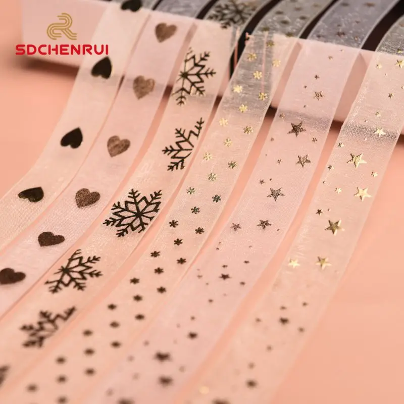 Wholesale Custom Printed Silk Organza Gift Ribbon Satin Ribbon Roll Tape Cintas Grosgrain Cotton Ribbon With Logo