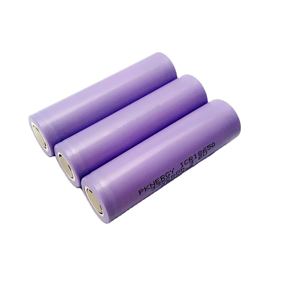 PKNERGY ICR18650 rechargeable lithium cell 18650 3350mAh 3.7v li-ion battery with flat top