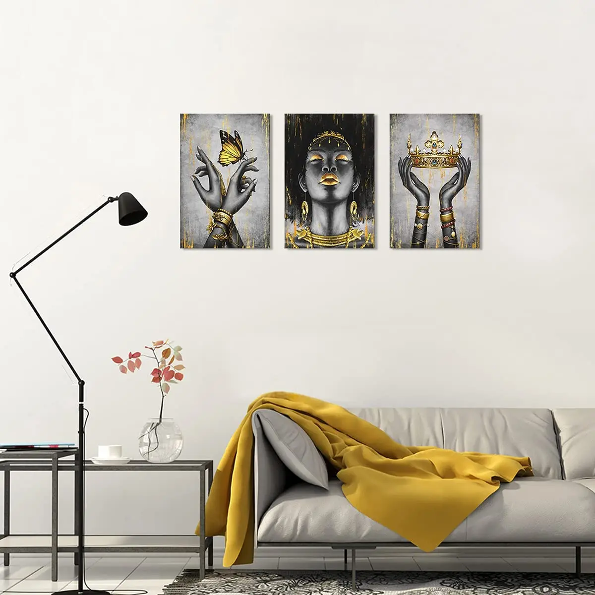 Modern Artwork Home Decoration Oil Painting Three Pieces Hand Painted Artwork Canvas Wall Art hand portrait oil painting