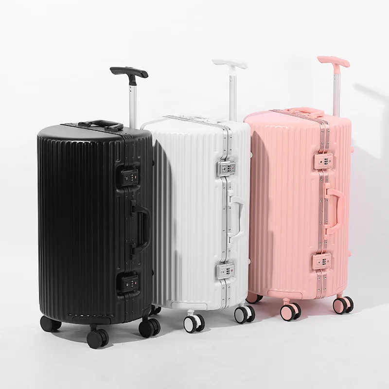 Koowo High Quality 20 24 Inch Cute Round Suitcase ABS PC Travel Luggage Set Customized Cabin Suitcase with Waterproof
