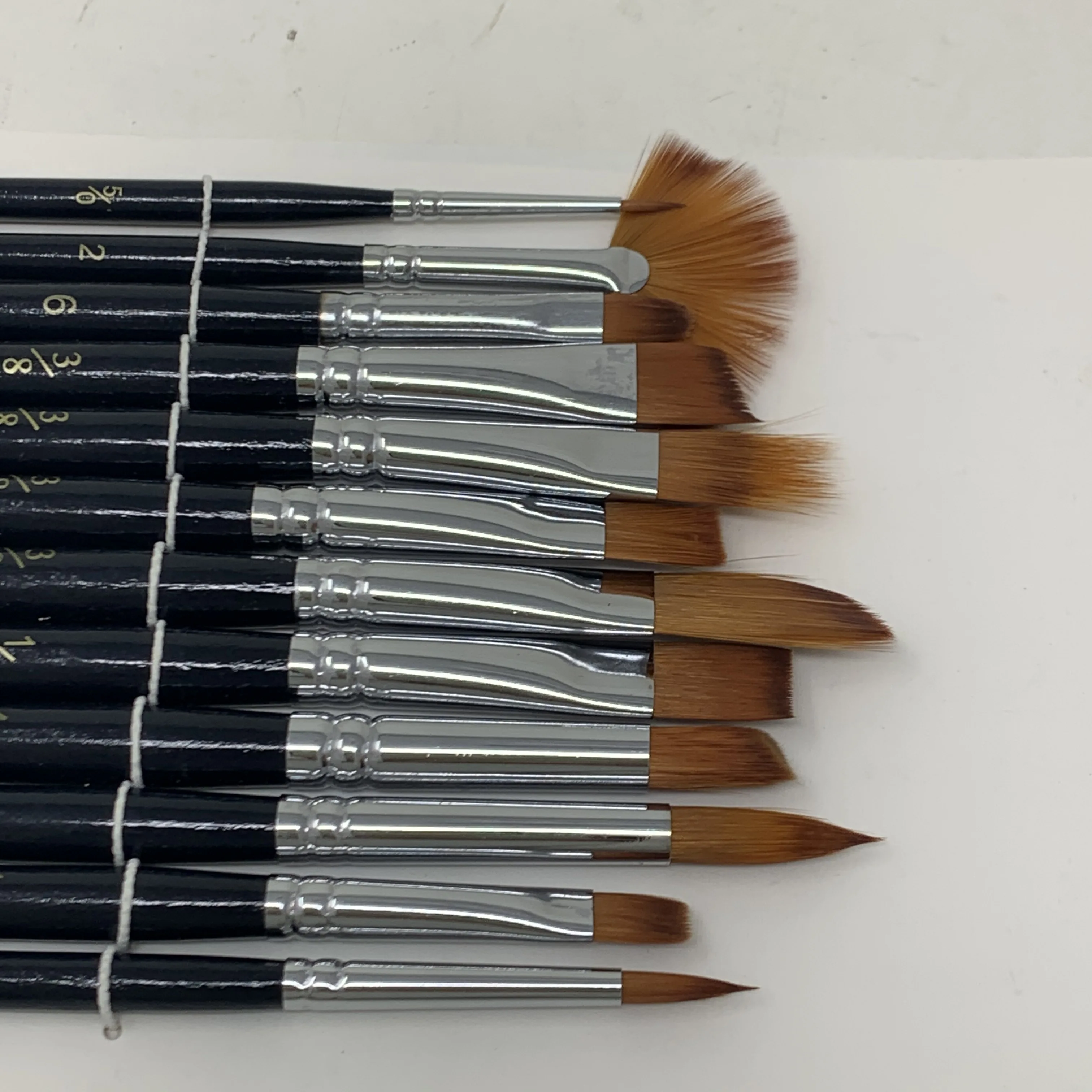 Nylon Hair Material Artist Brushes Set 12PK Painting Brush Set