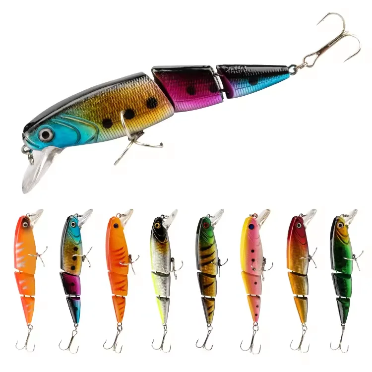 Direct sale in stock segmented hard fishing lures minnow 115mm 16g 8 colors swim bait fishing lures