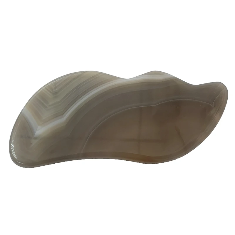 New Product Grey Agate Guasha Plate, Jade Face Massager Scraping  Beauty Tools for Body Massage