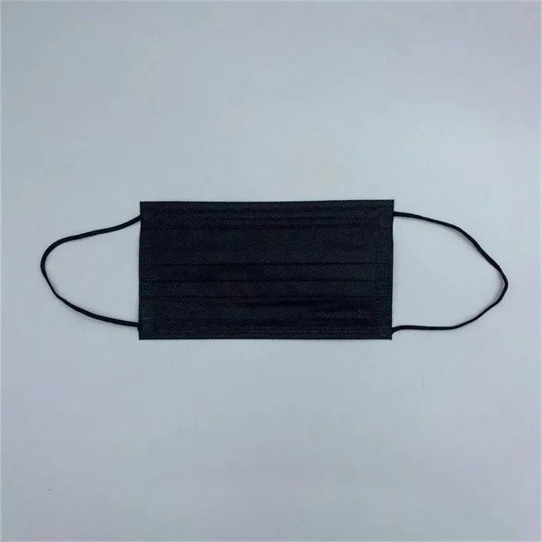 Маска для лица 3 слоя черный 50 шт./кор. OEM ODM Горячее предложение взрослых и детей из нетканого материала высокого качества Маски медицинские черного синего цвета