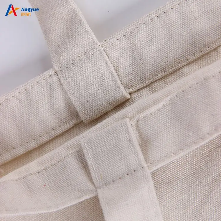 Promotional gift reusable white cotton tote bag with company logo