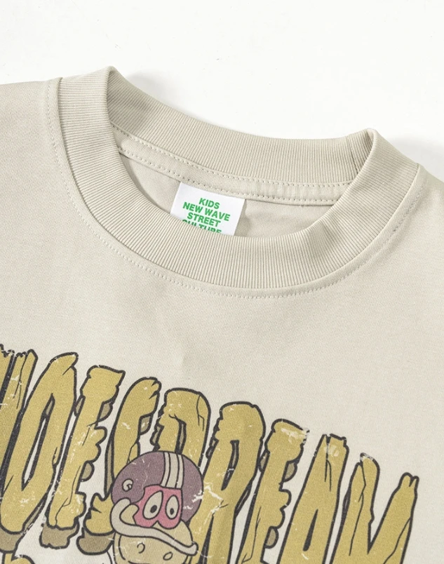 Children Cloth Kid Customized 2024 Spring Summer Plain Color Custom Short Sleeve Cotton American Style T-Shirt Boys Girls Unisex