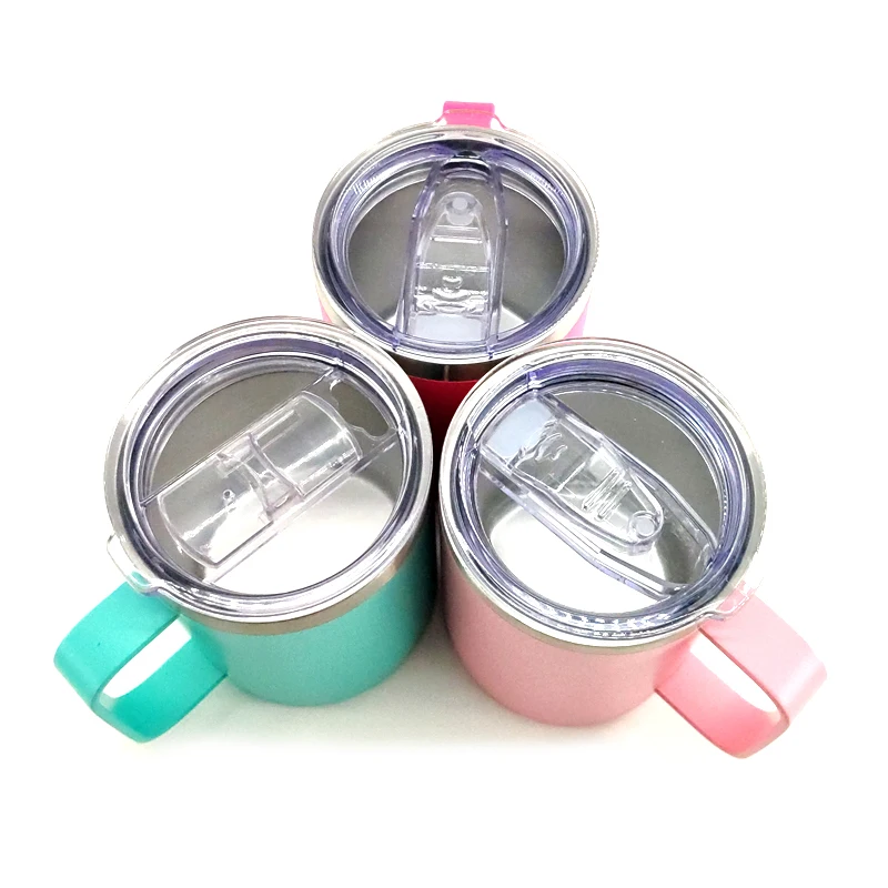 Free shipping stocked coffee travel coffee mug sublimation tumbler 12oz stainless steel mug with handle and lid
