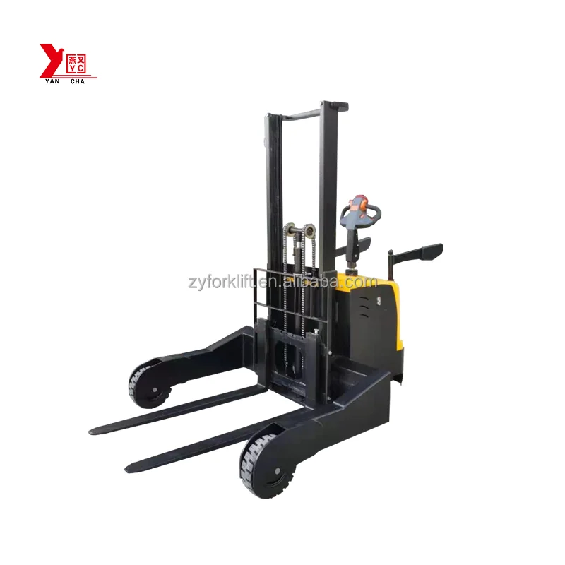 Outdoor All Terrain Rider Full Electric Pallet Stacker 1T 1.5T 1.8T for sale