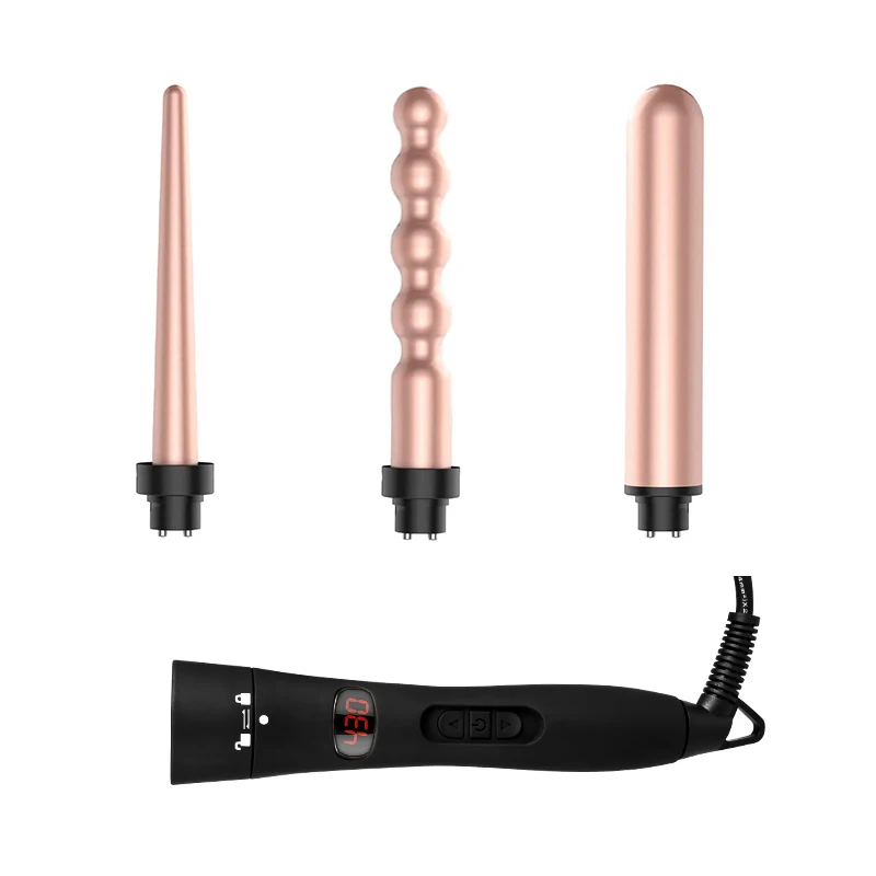 Hot sale led lcd display 3 in 16 in 1 multi-function head changer curler iron