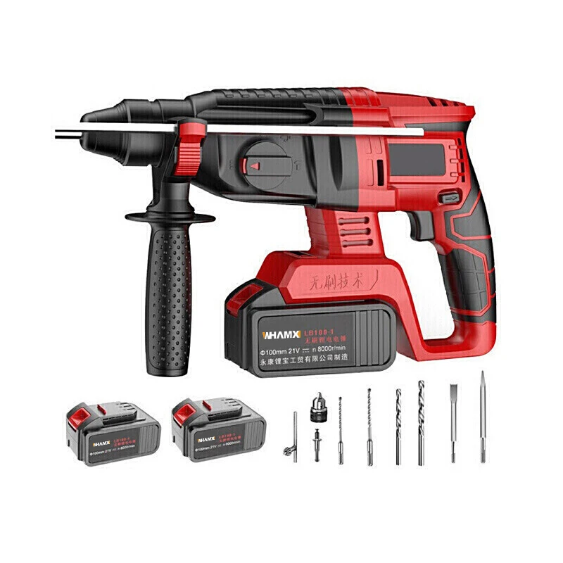 WHAMX 21v cheap lithium battery electric power brushless cordless rotary hammer drill