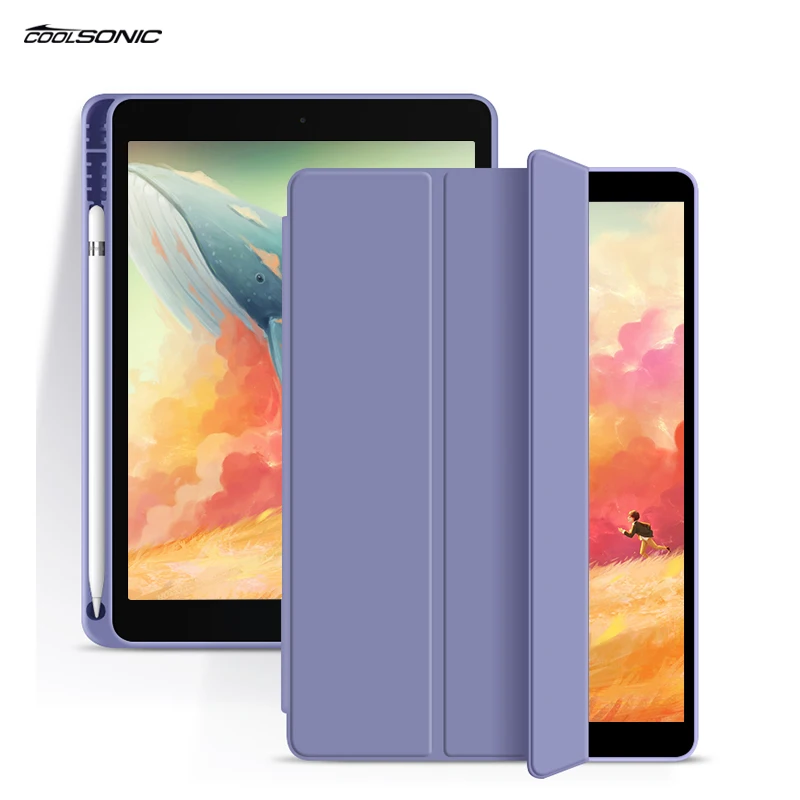For New iPad 10.9 inch 2022 Trifold PU Silicone Case Shockproof Flip Cover Pencil Holder Magnetic Case For New iPad 10th Gen
