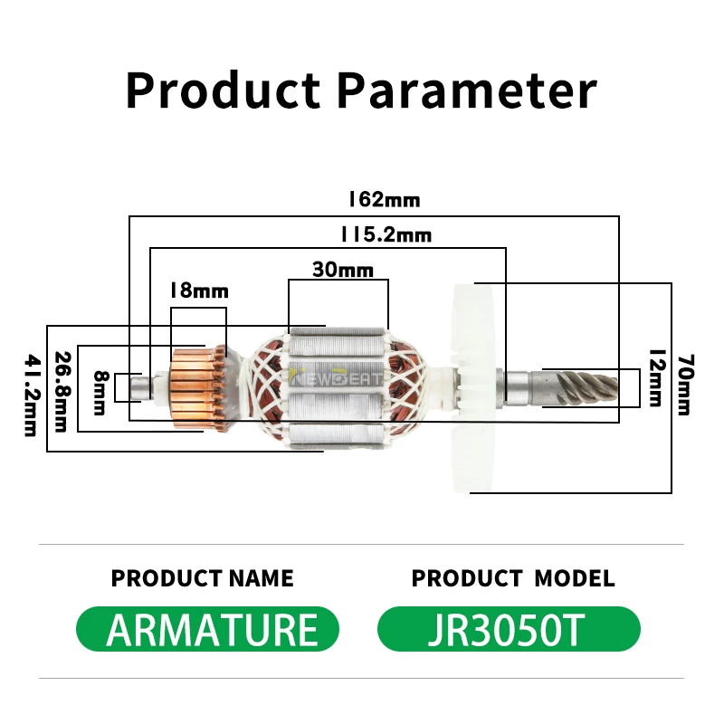 NewBeat Commutator Armature Manufactures China Factory High Quality Angle Grinder Armatures Generator for Power Tools