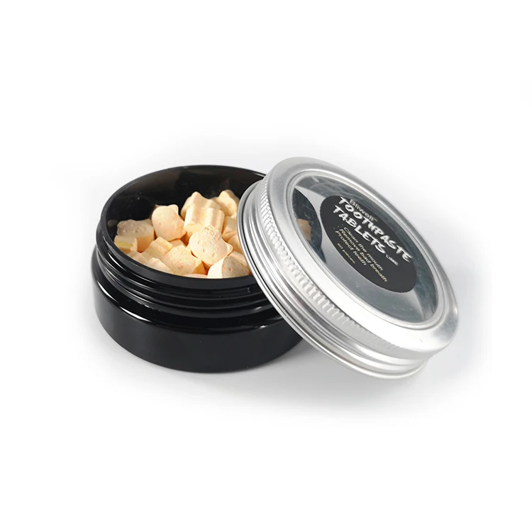 
60pcs Orange flavor Toothpaste tablets Whitening Teeth Chewable tablet Bulk stock Cartoon cat shape toothpaste tablets 