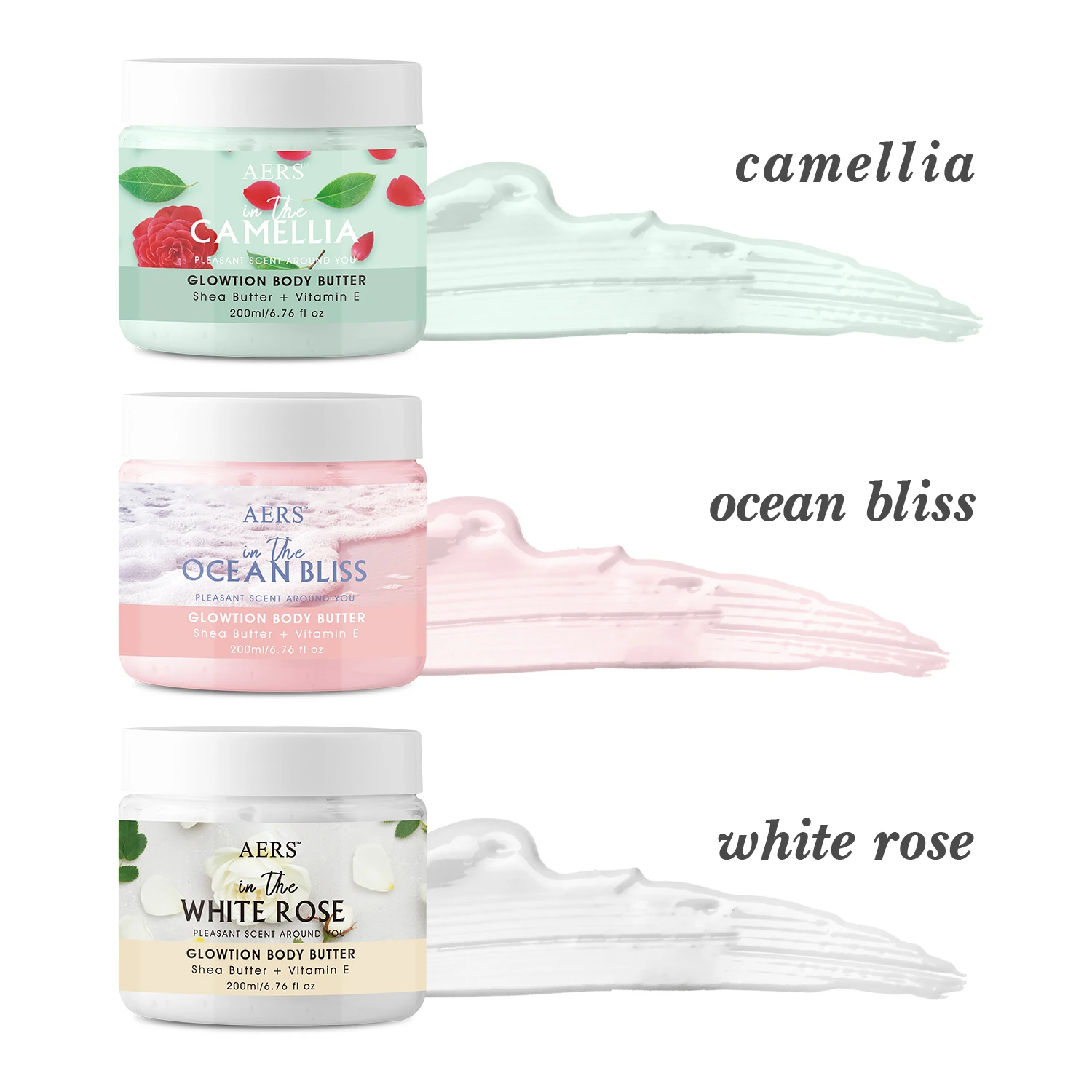Vitamin E New Design Color Skin Care Set White Cream Jar Shea Butter Wholesale Body Lotion