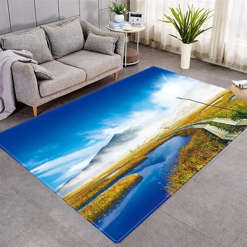 3d Modern Design Area Rug And Mat 3d Polyester Soft  landscapes  Carpet  40x 60cm(16x24inch) 12mm thickness