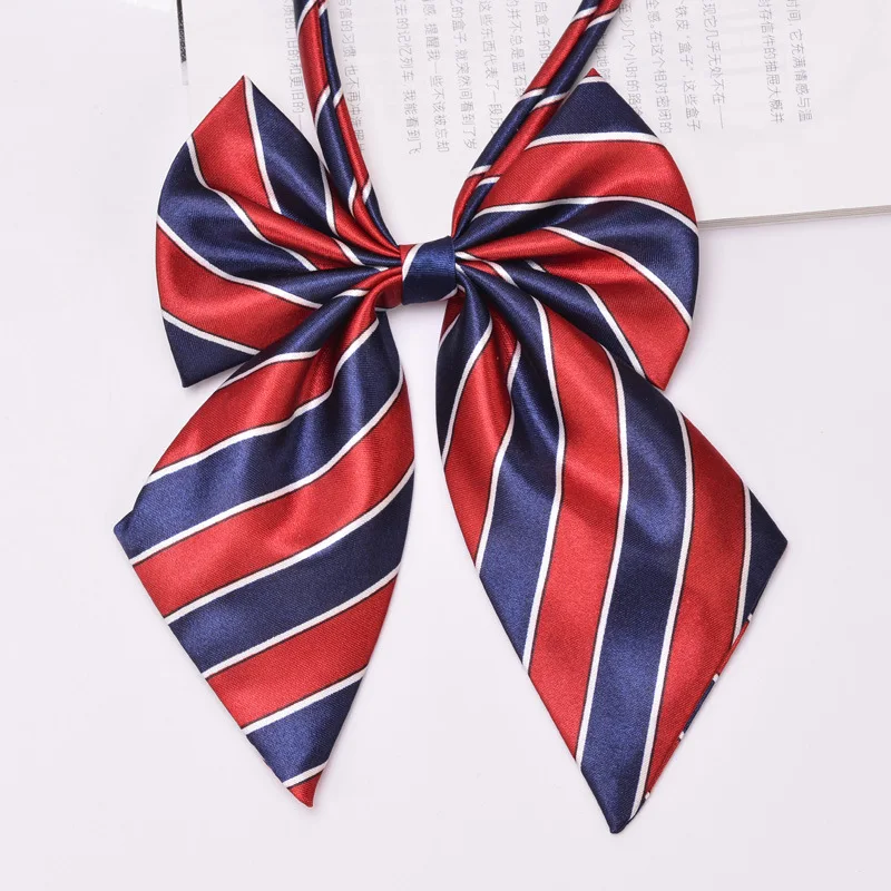 Wholesale Handmade Custom Bow Tie High Quality 100% Polyester Five Colors Tape Women Tie Set Bow Tie