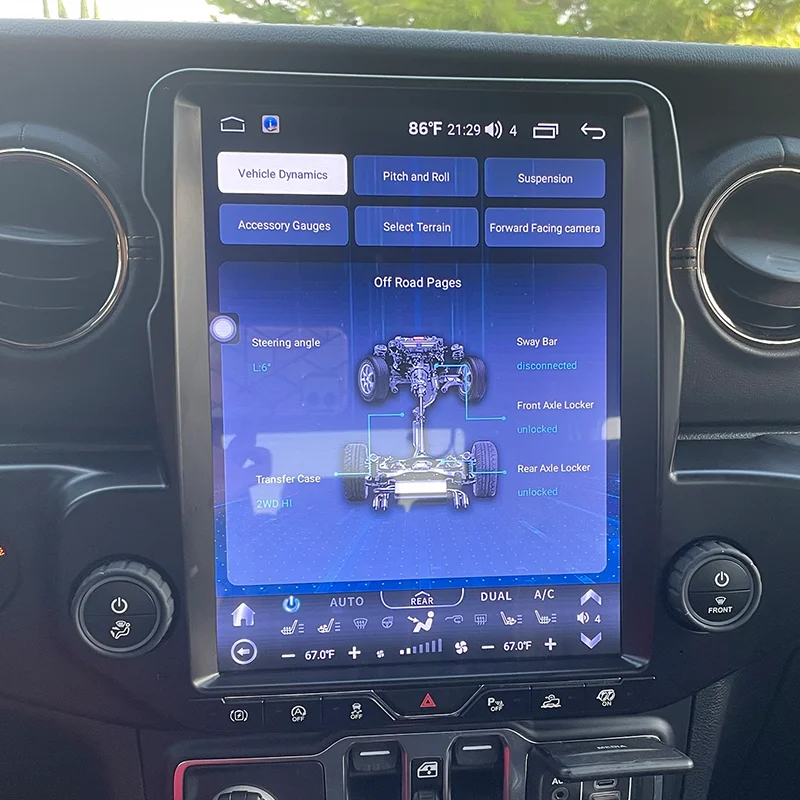 Vertical Touch Panel Tesla Style Screen Radio for Jeep Wrangler JL JK 2018-2023 with 4G Netflix Android Car Stereo Navigation