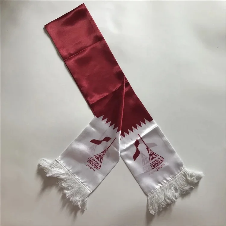 
2022 Cheap Qatar Football Fan Satin Scarf 