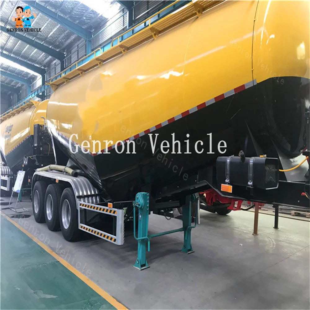 30-50m3 Bulk Cement Semi-Trailer for Sale 3 Axles Dry Powder Silo Tanker for Transporting Powdery Particles for Sale