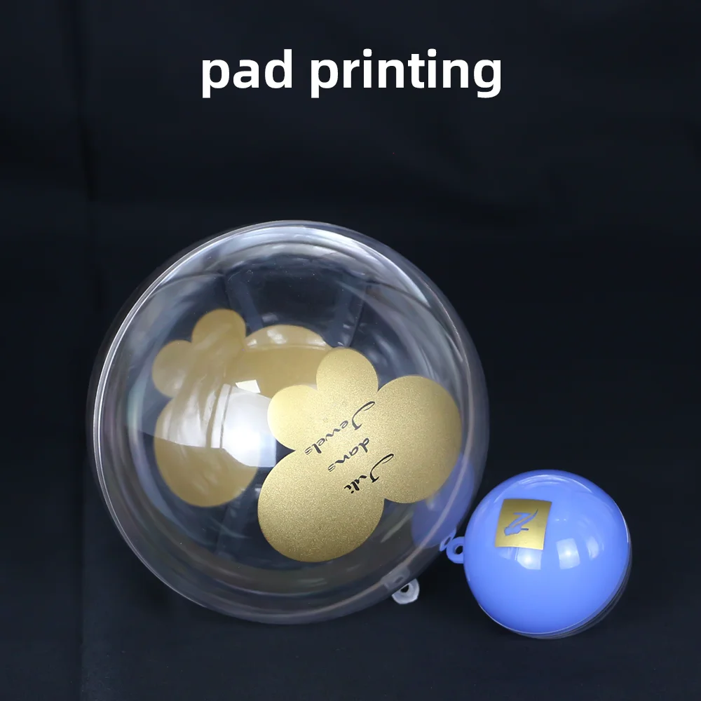 Custom Printing Design Logo pattern Openable Ornament Gift Clear Round Plastic Balls