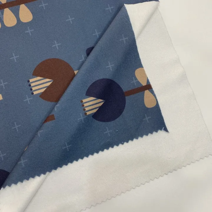 Colorful Custom Digital Printing Designs Velour Printed Brushed Knitted Polyester Rib Dralon Fabric Supplier