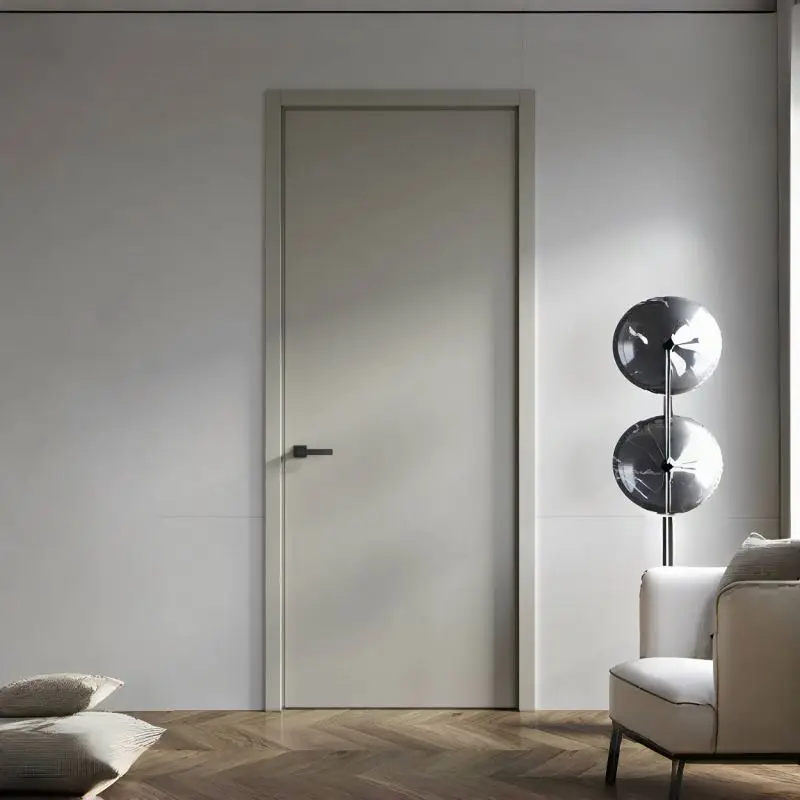 OPPEIN Cherry Wood Framed Arch with Handle Connected Convenient Practical and Beautiful Interior Doors in Spain