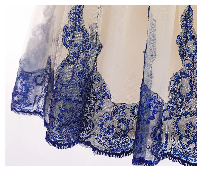 Latest design Luxury lace flower frocks embroidery girl dresses for wedding princess Baby girl dress party