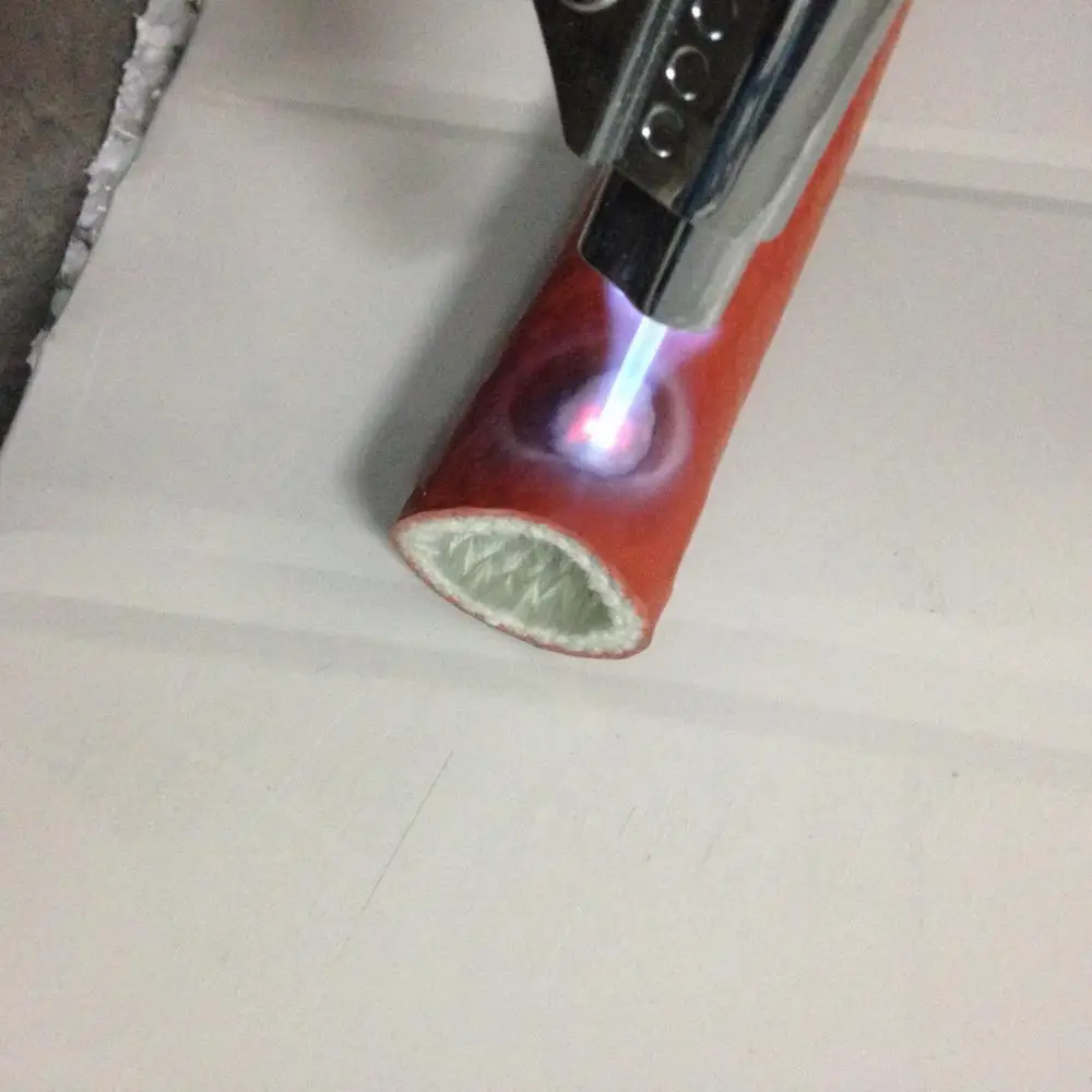 High temperature Silicone Coated Fireproof Sleeve protective sleeve for hoses and pipes